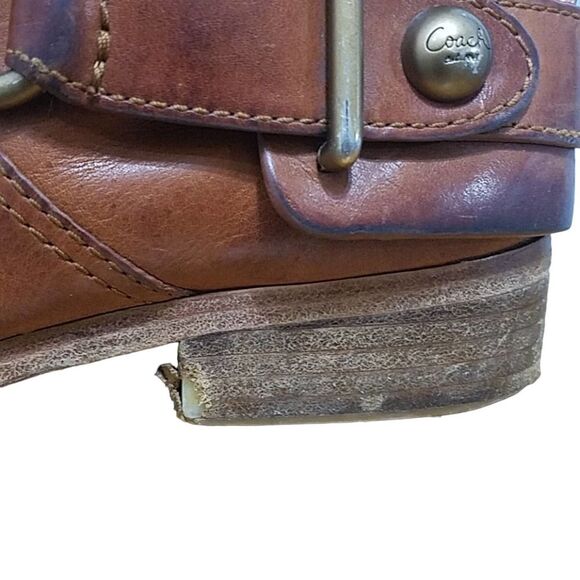 Coach VTG Natalie Brown leather harness tall Riding boots Women's 6B - Picture 7 of 15
